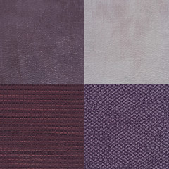 Image showing Set of purple vinyl samples
