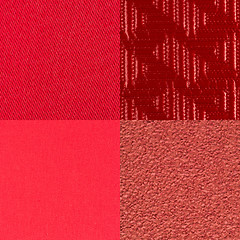 Image showing Set of red vinyl samples