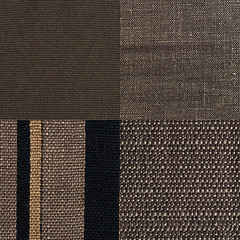 Image showing Set of brown fabric samples