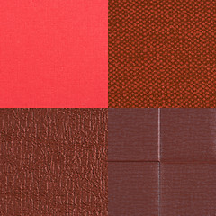 Image showing Set of red vinyl samples