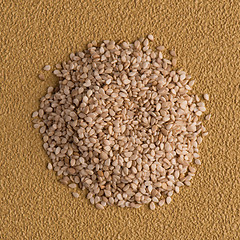 Image showing Circle of sesame seeds