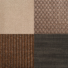 Image showing Set of brown fabric samples