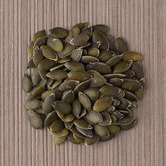 Image showing Circle of pumpkin seeds