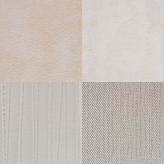 Image showing Set of beige vinyl samples