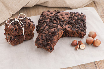 Image showing Tasty chocolate brownies