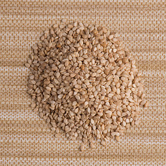 Image showing Circle of sesame seeds