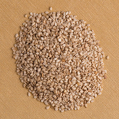 Image showing Circle of sesame seeds