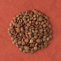 Image showing Circle of lentils