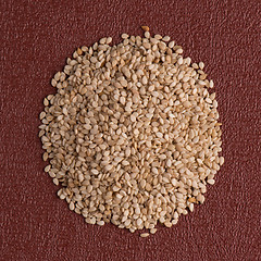 Image showing Circle of sesame seeds