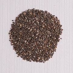 Image showing Circle of chia seeds