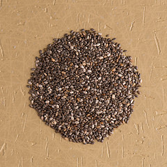 Image showing Circle of chia seeds