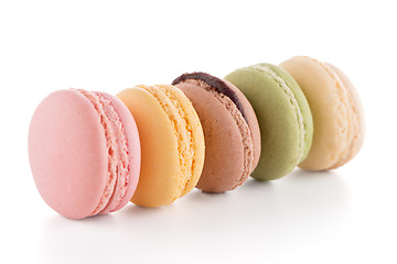 Image showing Colorful French Macarons