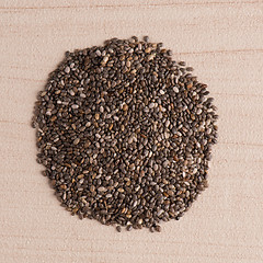 Image showing Circle of chia seeds