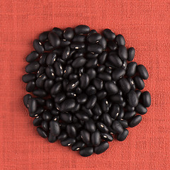 Image showing Circle of black beans