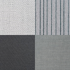 Image showing Set of blue fabric samples