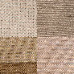 Image showing Set of brown fabric samples