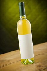 Image showing White wine bottle