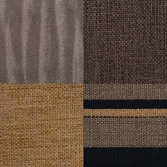 Image showing Set of brown fabric samples