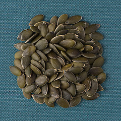 Image showing Circle of pumpkin seeds