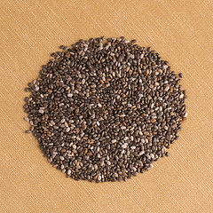 Image showing Circle of chia seeds