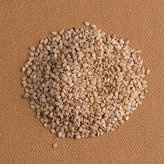 Image showing Circle of sesame seeds