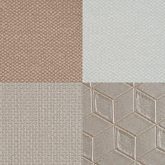 Image showing Set of beige vinyl samples