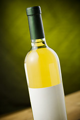 Image showing White wine bottle