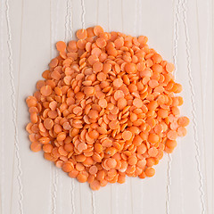 Image showing Circle of peeled lentils