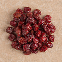 Image showing Circle of dried cranberries