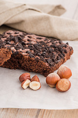 Image showing Tasty chocolate brownies