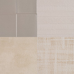 Image showing Set of beige vinyl samples