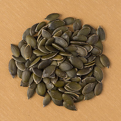 Image showing Circle of pumpkin seeds