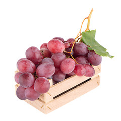 Image showing Bunch of red grapes