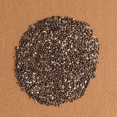 Image showing Circle of chia seeds