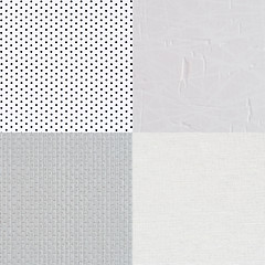 Image showing Set of white vinyl samples