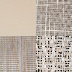 Image showing Set of beige vinyl samples