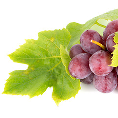 Image showing Bunch of red grapes