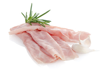 Image showing Fresh shaved ham