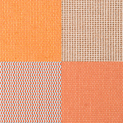 Image showing Set of orange vinyl samples