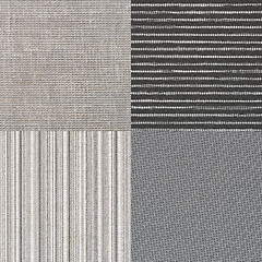 Image showing Set of blue fabric samples