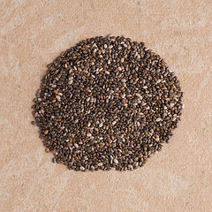 Image showing Circle of chia seeds