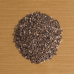 Image showing Circle of chia seeds