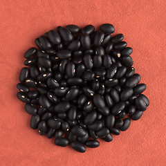 Image showing Circle of black beans