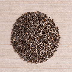 Image showing Circle of chia seeds