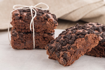 Image showing Tasty chocolate brownies