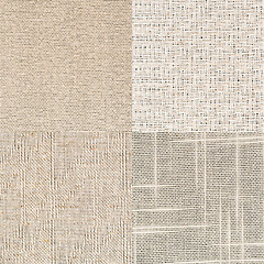 Image showing Set of beige vinyl samples