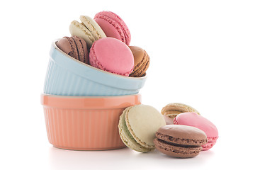 Image showing Colorful French Macarons