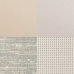 Image showing Set of beige vinyl samples