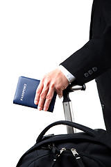 Image showing Travelling businessman