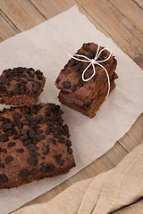 Image showing Tasty chocolate brownies